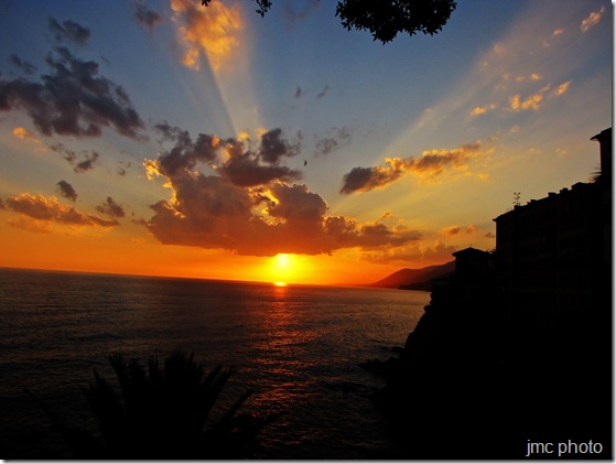Sunset in Camogli, Italy