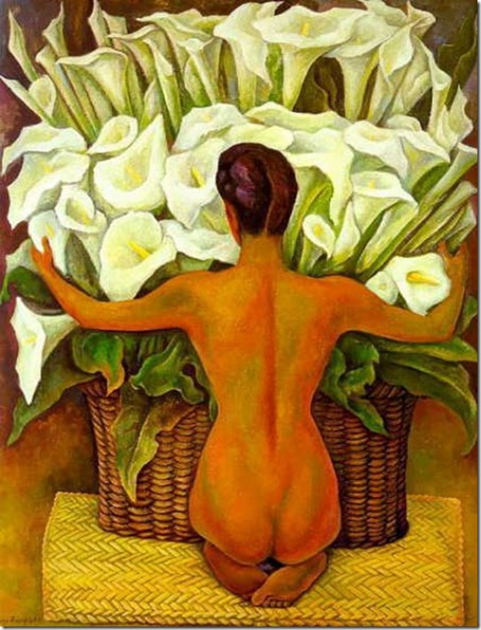 Diego Rivera Nude With Calla Lilies