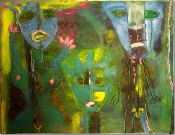 family scene -- artwork by michèle voltaire marcelin